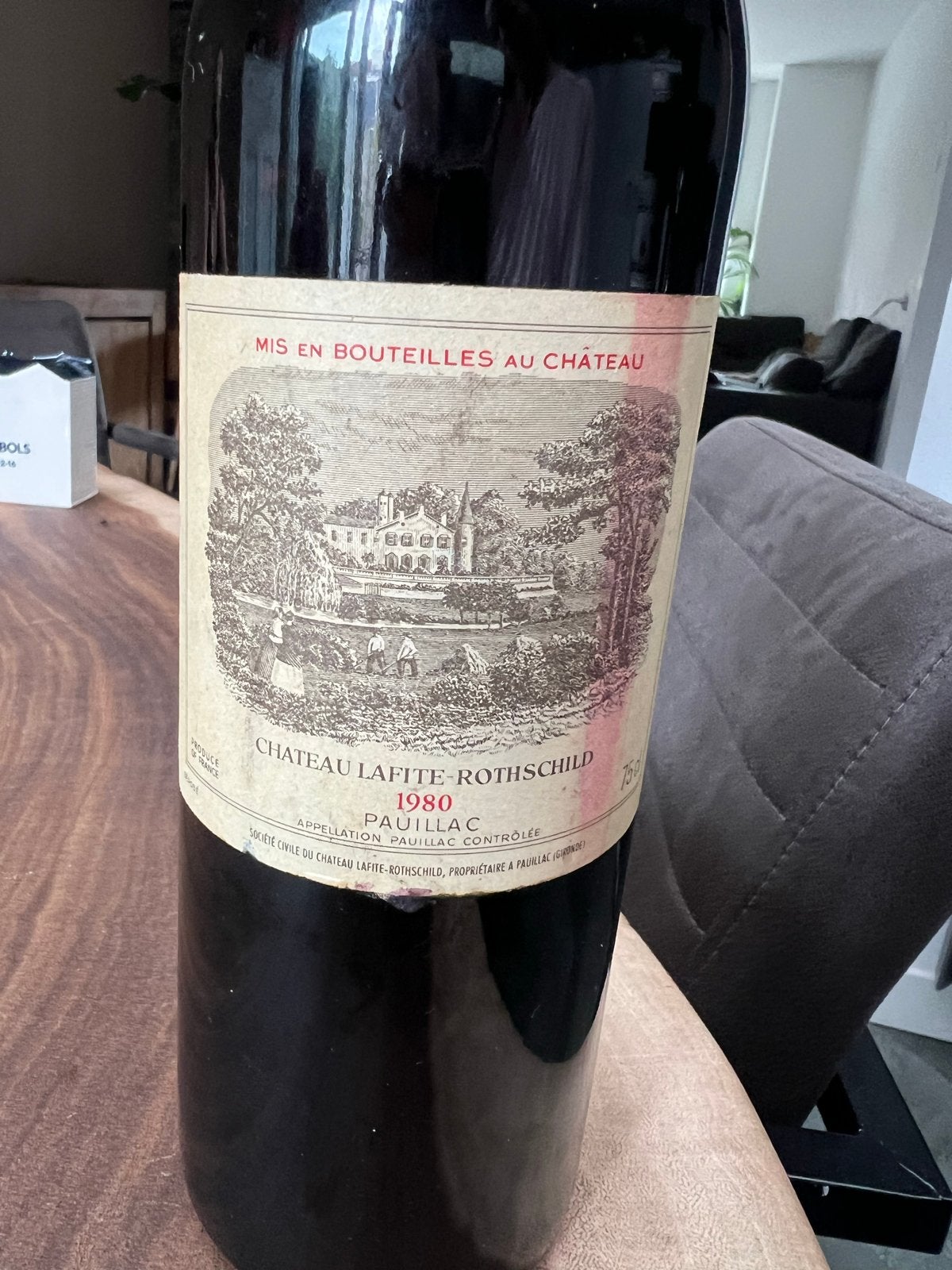 Château Lafite Rothschild Pauillac 1980, Ophalen, Gebruikt, Frankrijk, Rode wijn