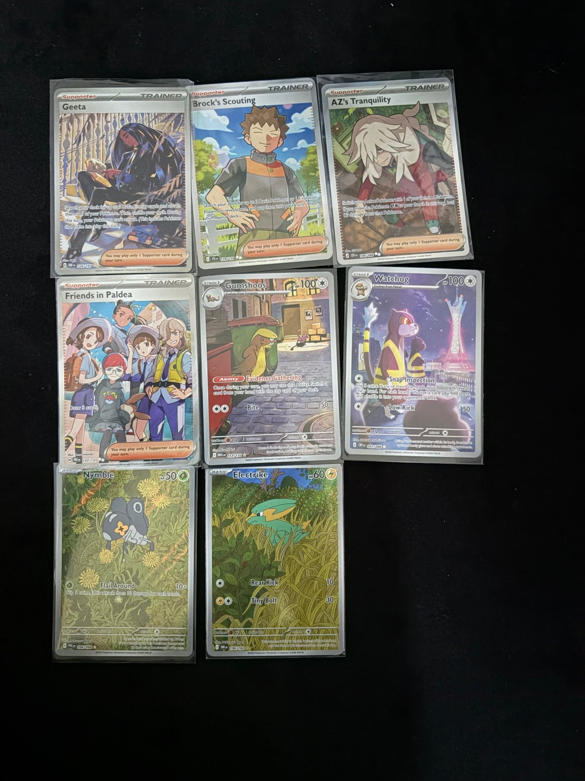 Pokémon TCG: Diverse kaarten (Geeta, Brock, AZ, Friends, Nym, Ophalen of Verzenden, Zo goed als nieuw, Meerdere kaarten