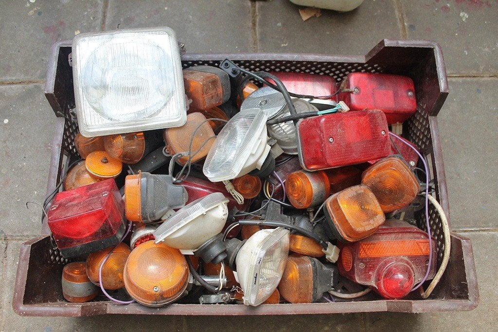 motor achterlichten en knipperlichten jaren 70-80, Ophalen, Gebruikt
