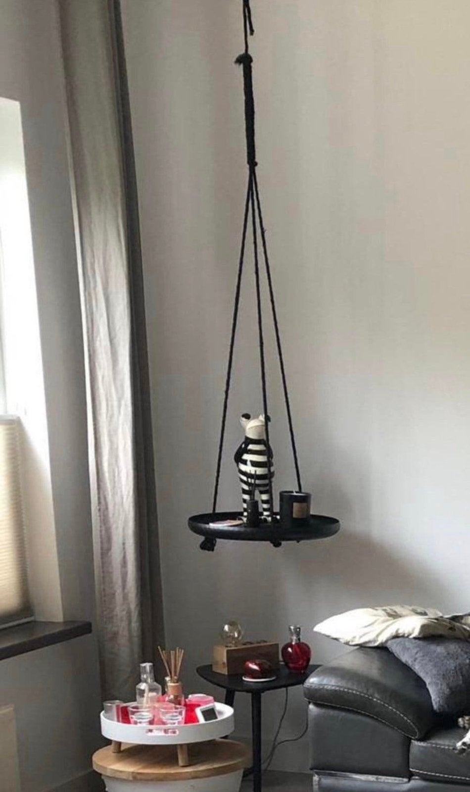 VT Wonen Hangschaal Metaal Zwart - Stijlvol & Decoratief, Ophalen, Zo goed als nieuw, Rond, Metaal