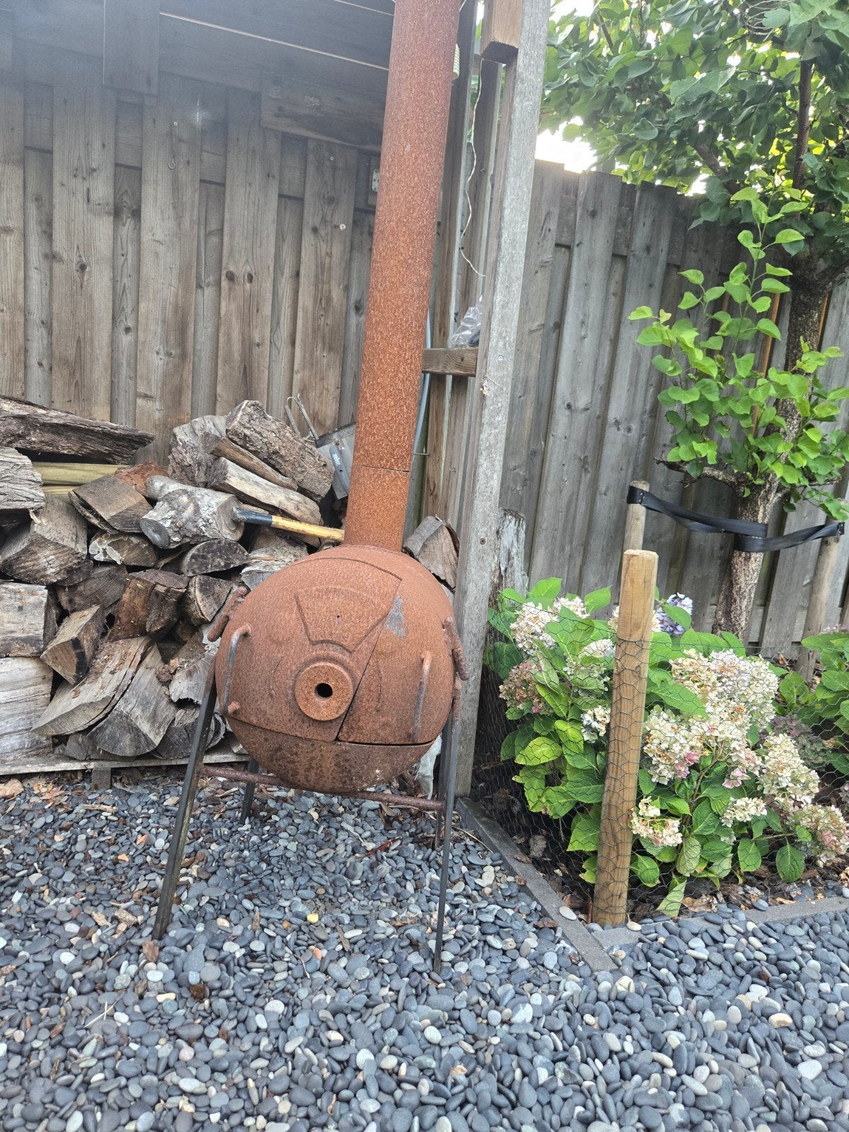 Sfeervolle terrashaard, Ophalen, Gebruikt