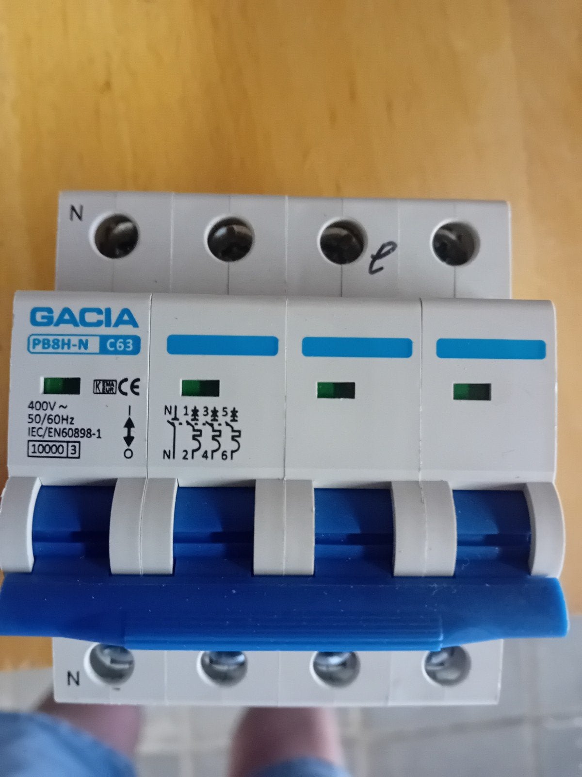 GACIA PB8H-N C63 Installatieautomaat 400V~ 63A, Ophalen of Verzenden, Gebruikt