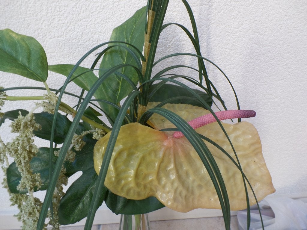 kunst bloemstuk, Ophalen of Verzenden, Gebruikt, Kunstbloem, Meerkleurig