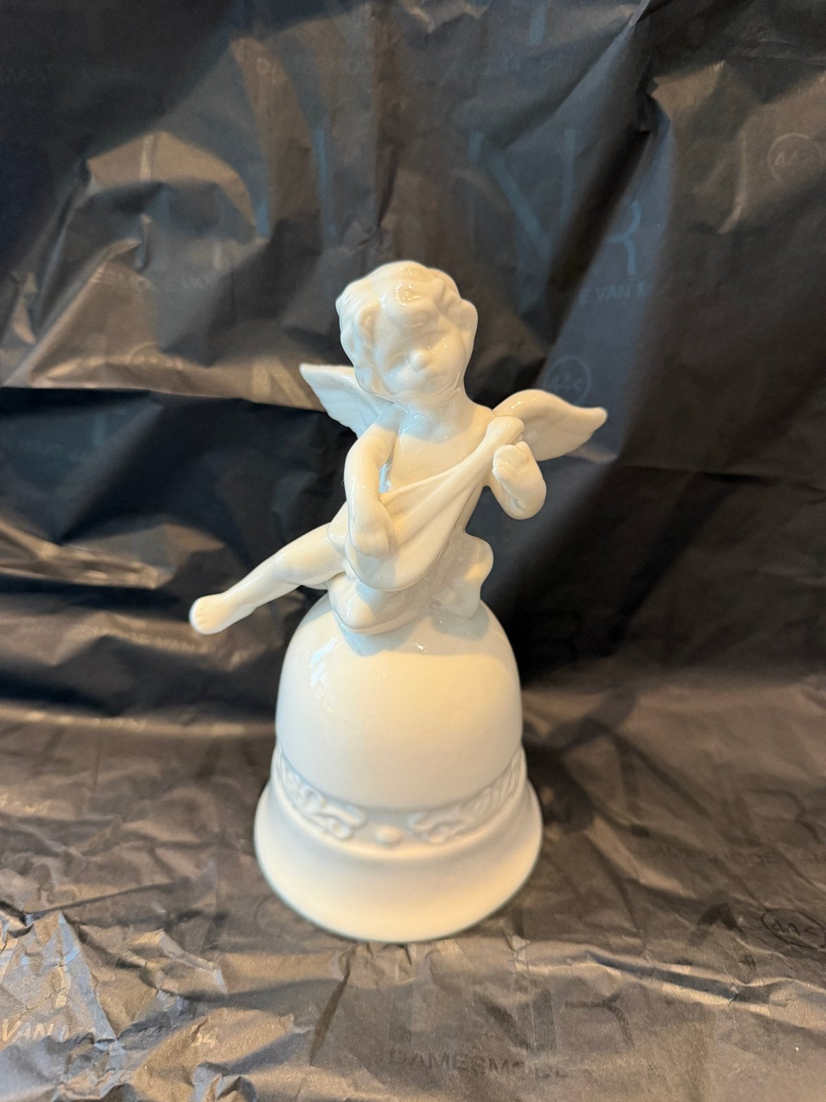 Vintage Witte Engel op Bel met Klepel - Jaren '70, Ophalen of Verzenden