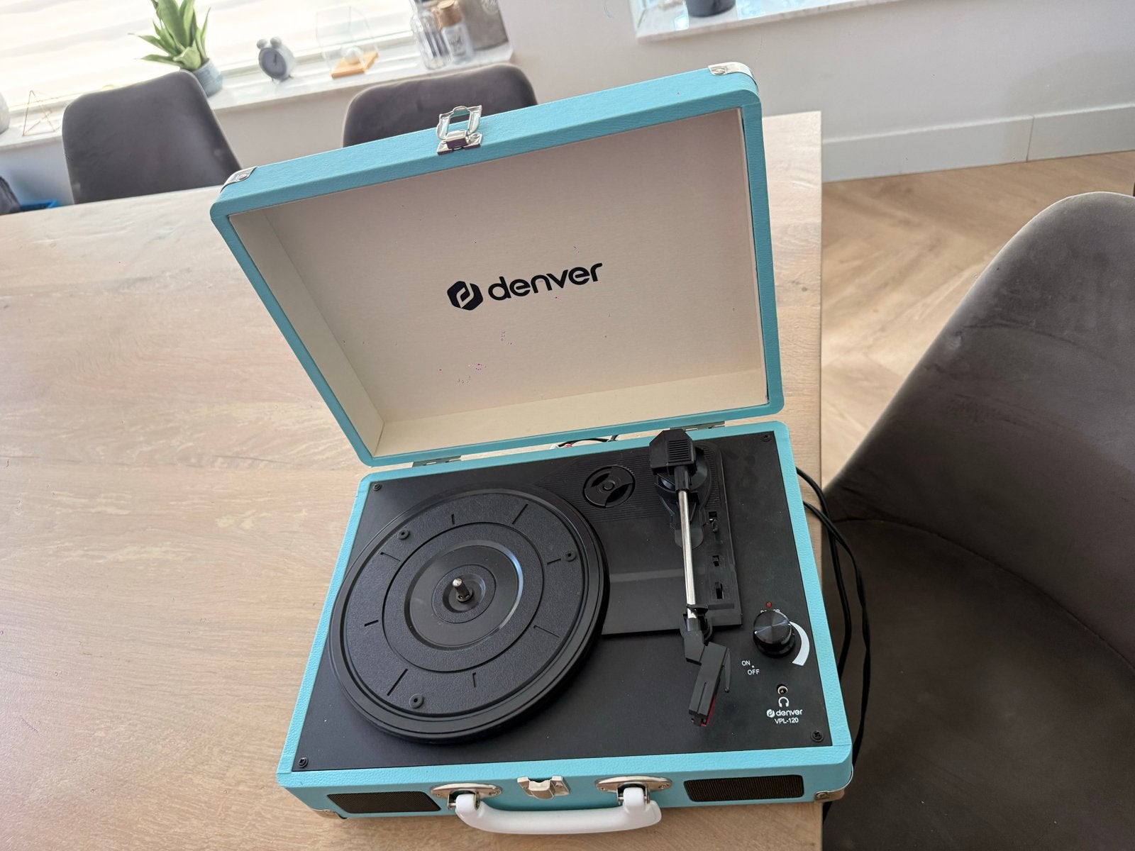 Denver VPL-120BLUE Platenspeler - Zo goed als nieuw, Overige merken, Ophalen of Verzenden, Zo goed als nieuw, USB-aansluiting
