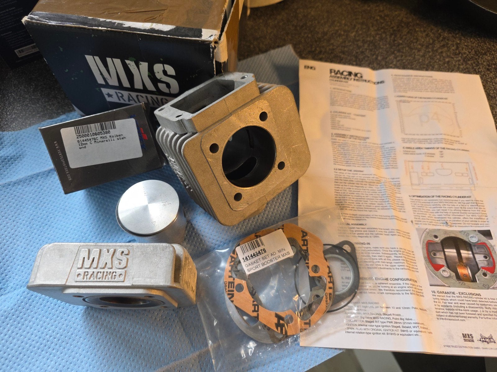 MXS 70cc cilinder set voor Foekema Kreidler zgan, Ophalen, Cilinder