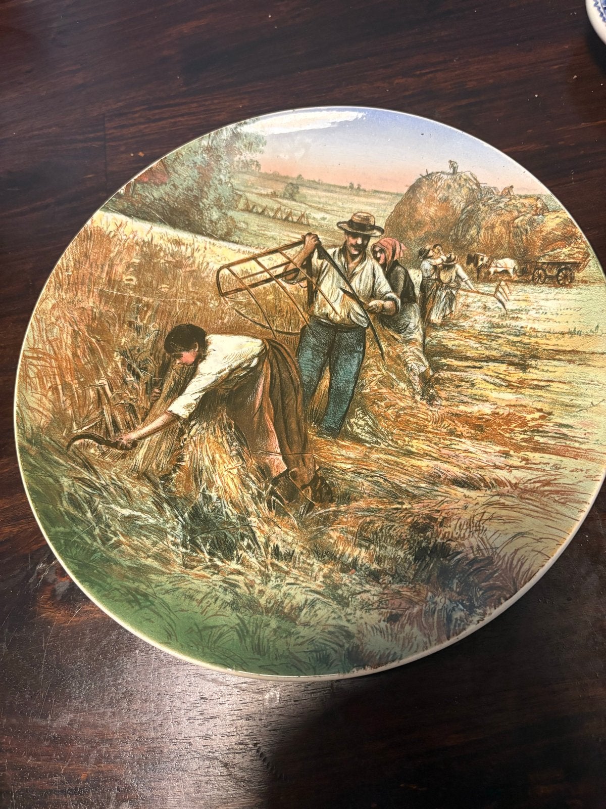 Villeroy & Boch sierbord "Høst med le og sejl" (3224), Antiek en Kunst, Ophalen of Verzenden
