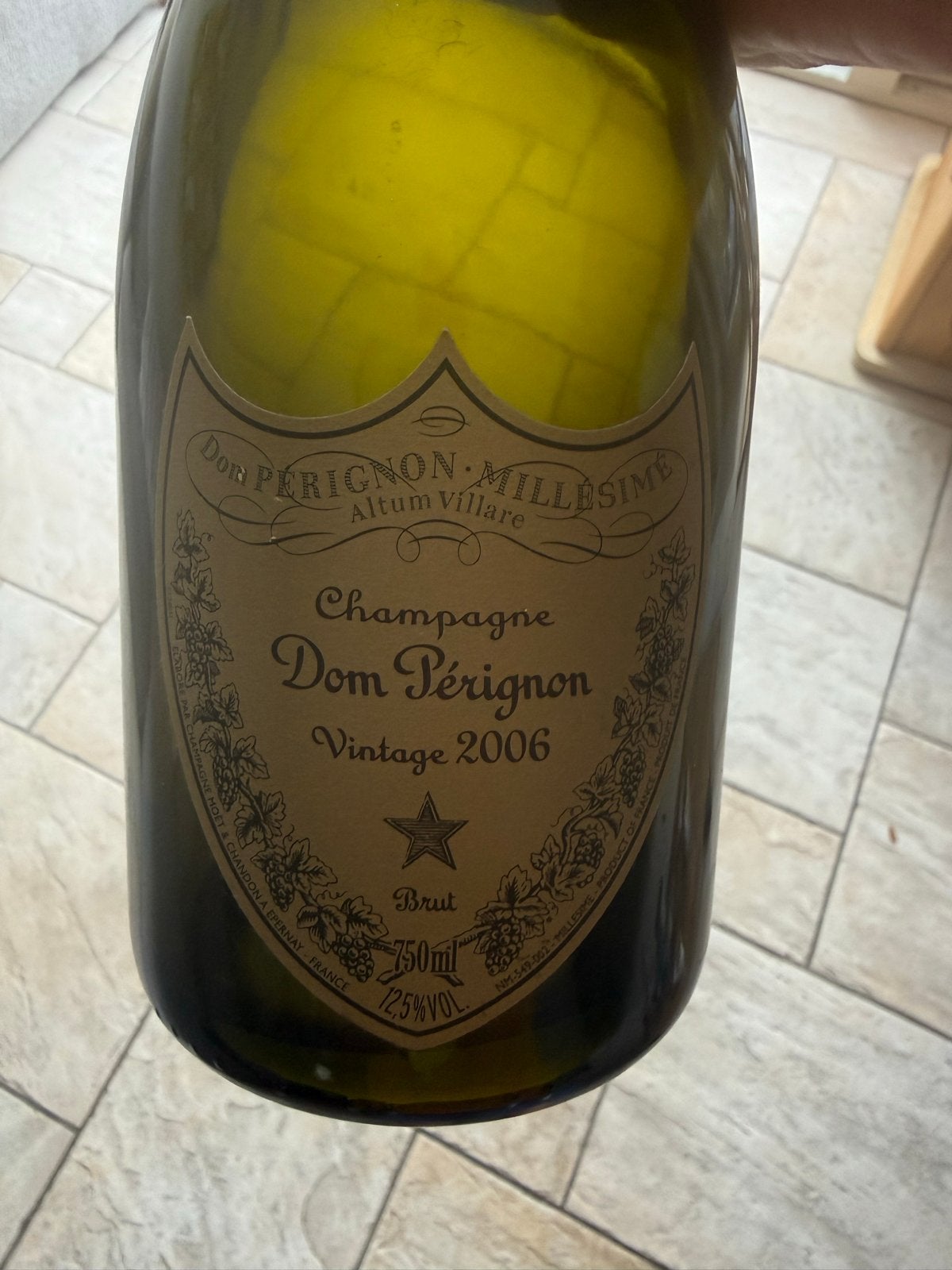 Lege Dom Pérignon Vintage 2006 Champagnefles, Ophalen of Verzenden, Gebruikt, Frankrijk, Champagne