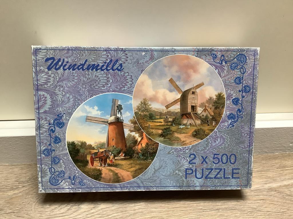 2x 500 stukjes Windmills puzzel, Ophalen of Verzenden, 500 t/m 1500 stukjes, Zo goed als nieuw, Legpuzzel