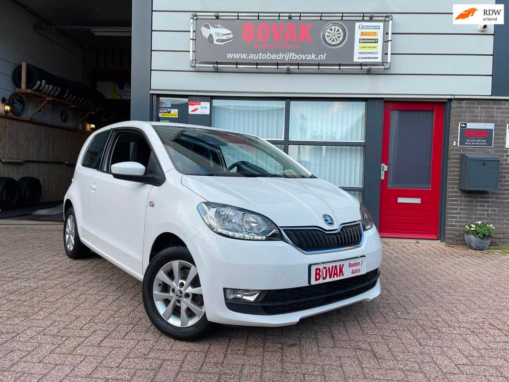 Skoda CITIGO 1.0 mpi Greentech Ambition, Auto's, Voorwielaandrijving, Stof, Gebruikt, Wit