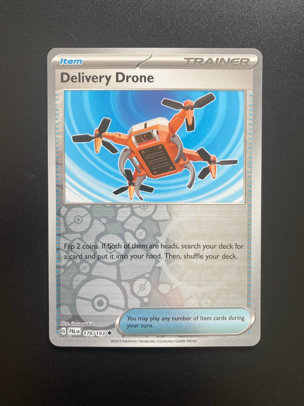 Delivery Drone 178/193 Reverse Holo Pokémon Paldea Evolved, Ophalen of Verzenden, Zo goed als nieuw, Losse kaart, Foil