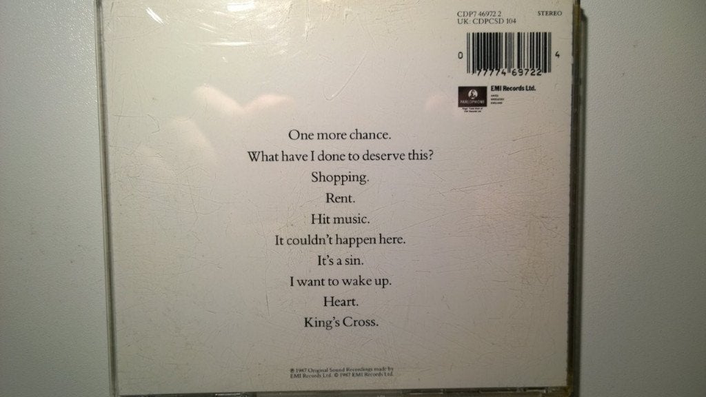 Pet Shop Boys - Actually, Ophalen of Verzenden, Zo goed als nieuw