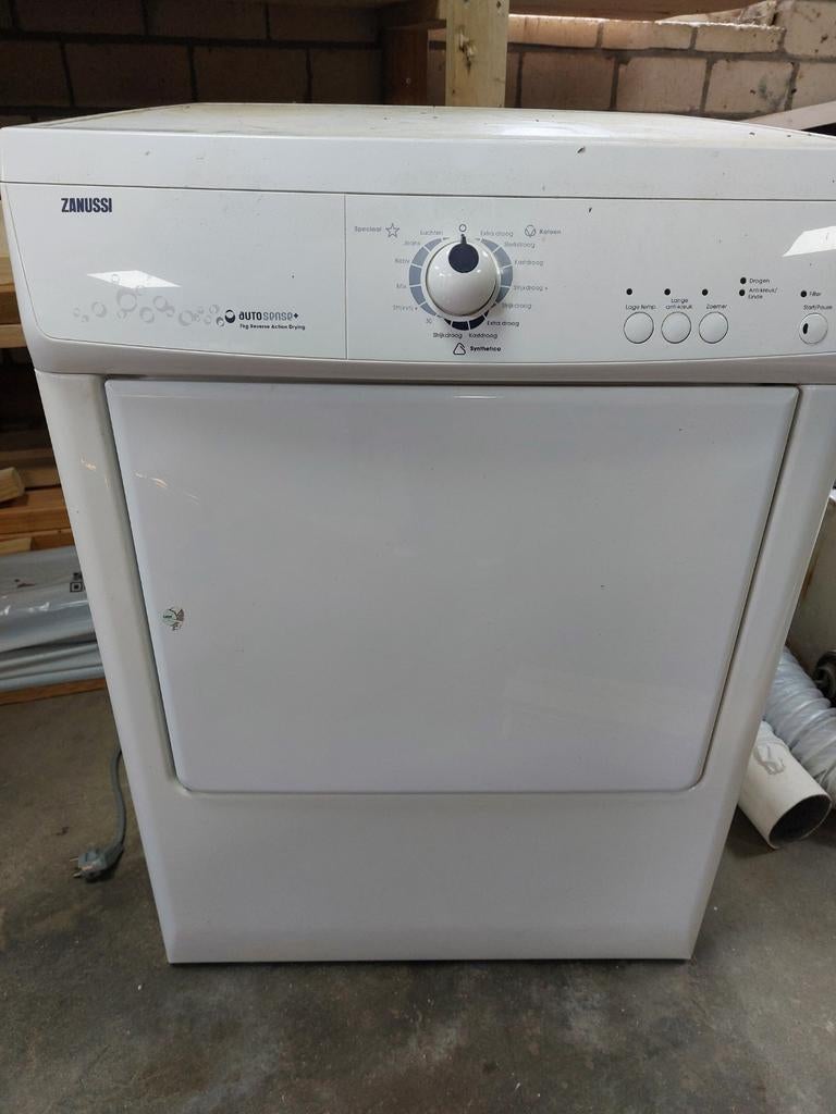 Zanussi Luchtafvoer Wasdroger - Gebruikt, Witgoed en Apparatuur, Wasdrogers, Gebruikt, Luchtafvoer, Voorlader, 6 tot 8 kg, 85 tot 90 cm