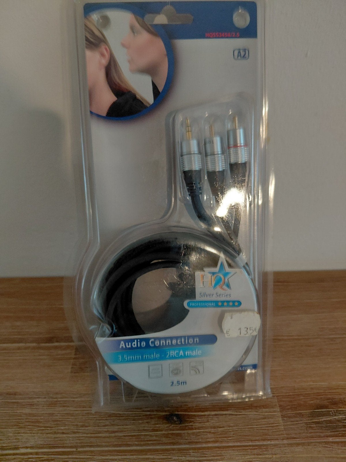 HQ Silver Series Audio Kabel 3.5mm naar 2RCA - 2.5m, Ophalen, Nieuw, 2 tot 5 meter, Interlink-kabel