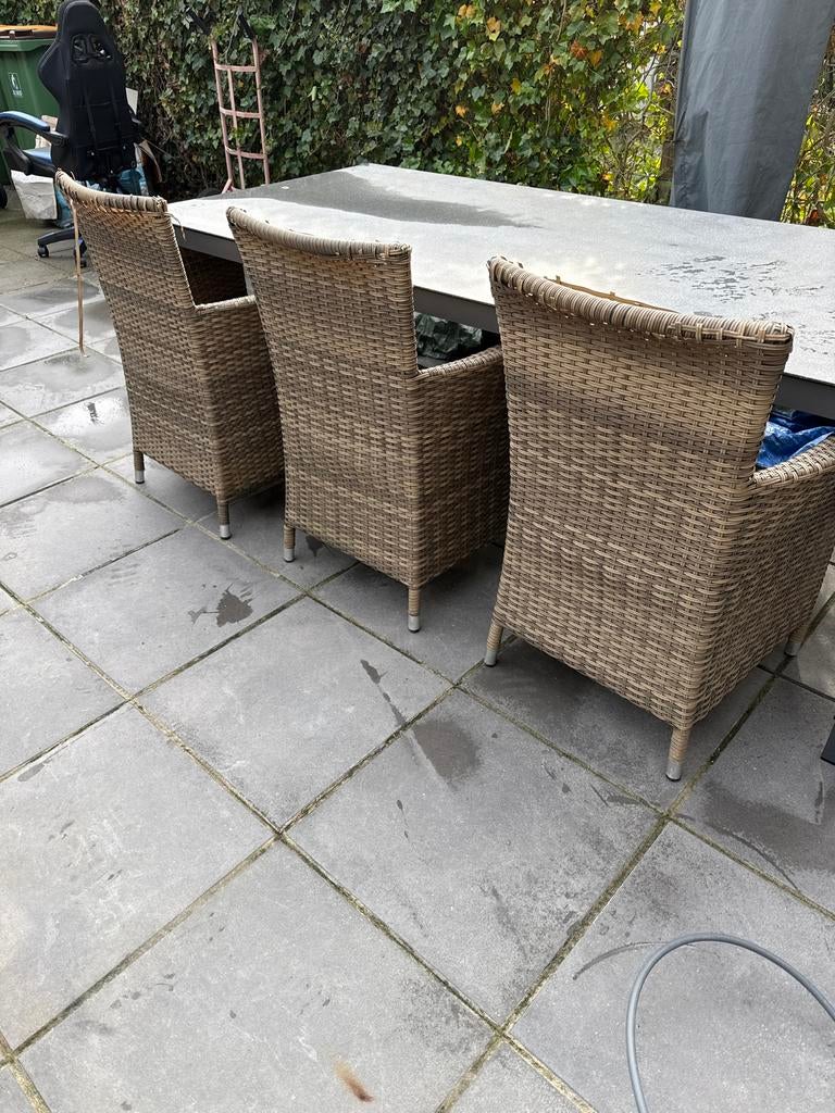 GRATIS 6x Beschadigde Intratuin tuinstoelen (wicker), Ophalen of Verzenden, Zo goed als nieuw