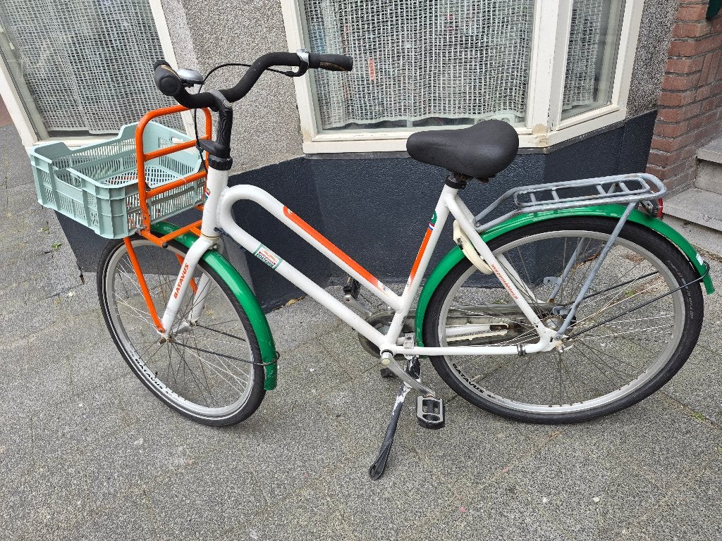 Batavus Groen-wit postcodeloterij damesfiets 56 frame, 28 in, Fietsen en Brommers, Fietsen | Dames | Damesfietsen, Ophalen, Terugtraprem