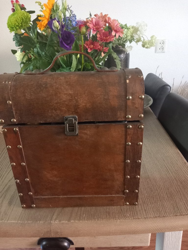 Mooi brocant wijnkistje, Ophalen, Zo goed als nieuw, Minder dan 50 cm, Minder dan 50 cm