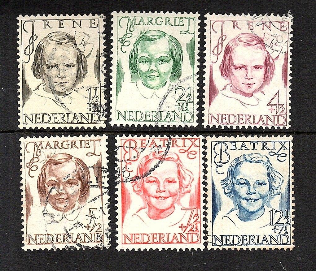 561 Nvph 454-459 prinsessenzegels 1946 gebruikt zie scan., Postzegels en Munten, Postzegels | Nederland, Ophalen of Verzenden