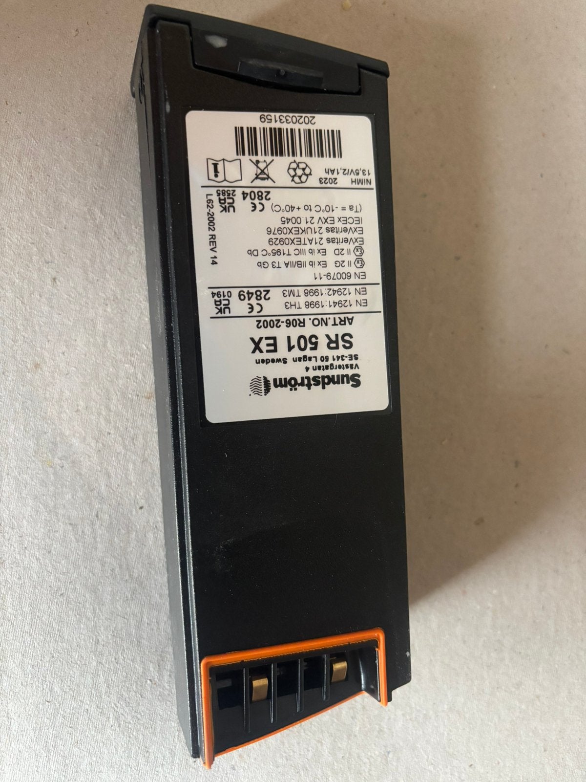 Sundström 501 EX batterij, Ophalen of Verzenden, Zo goed als nieuw