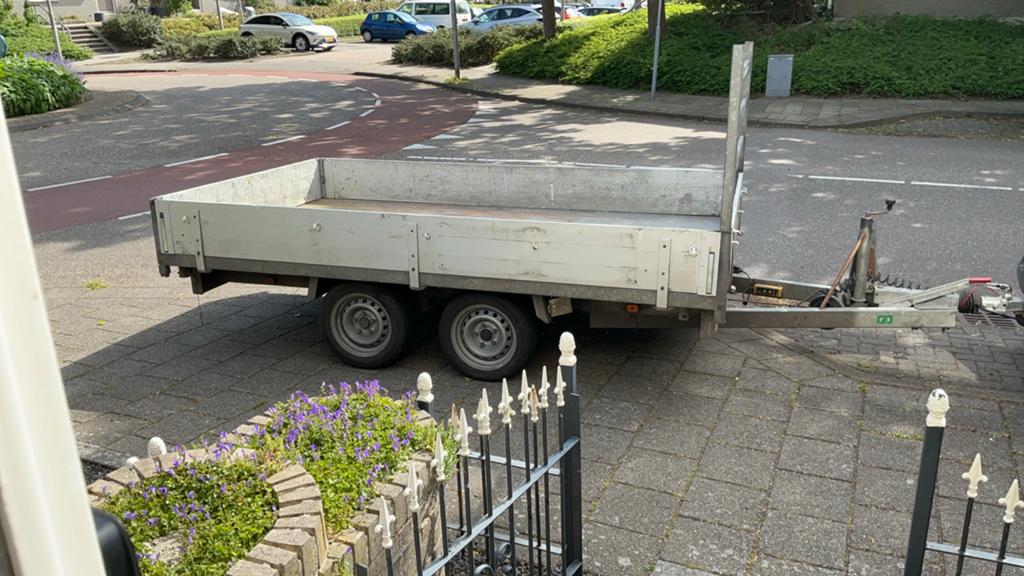 Anssems elektrische 2-zijdige kipper 3000kg, Auto diversen, Aanhangers en Bagagewagens, Ophalen of Verzenden, Gebruikt
