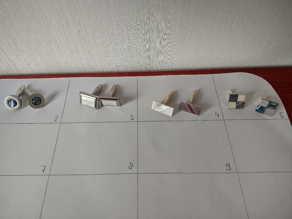 diverse manchetknopen, RVS en zilver, Sieraden, Tassen en Uiterlijk, Manchetknopen, Ophalen, Zo goed als nieuw, Overige materialen