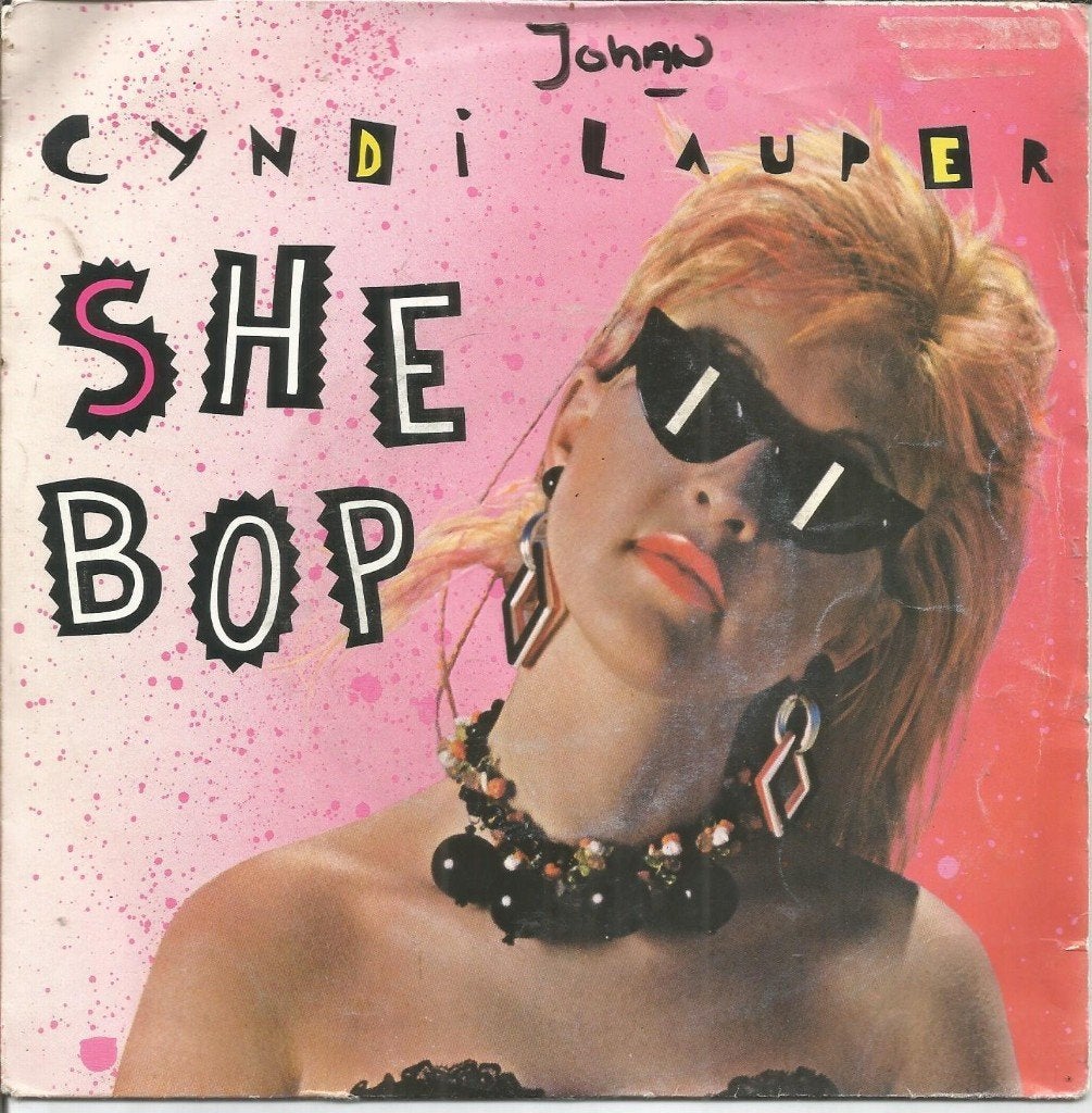 Cyndi Lauper : She bop (1983), Gebruikt, Fotohoes, 7 inch, Ophalen of Verzenden