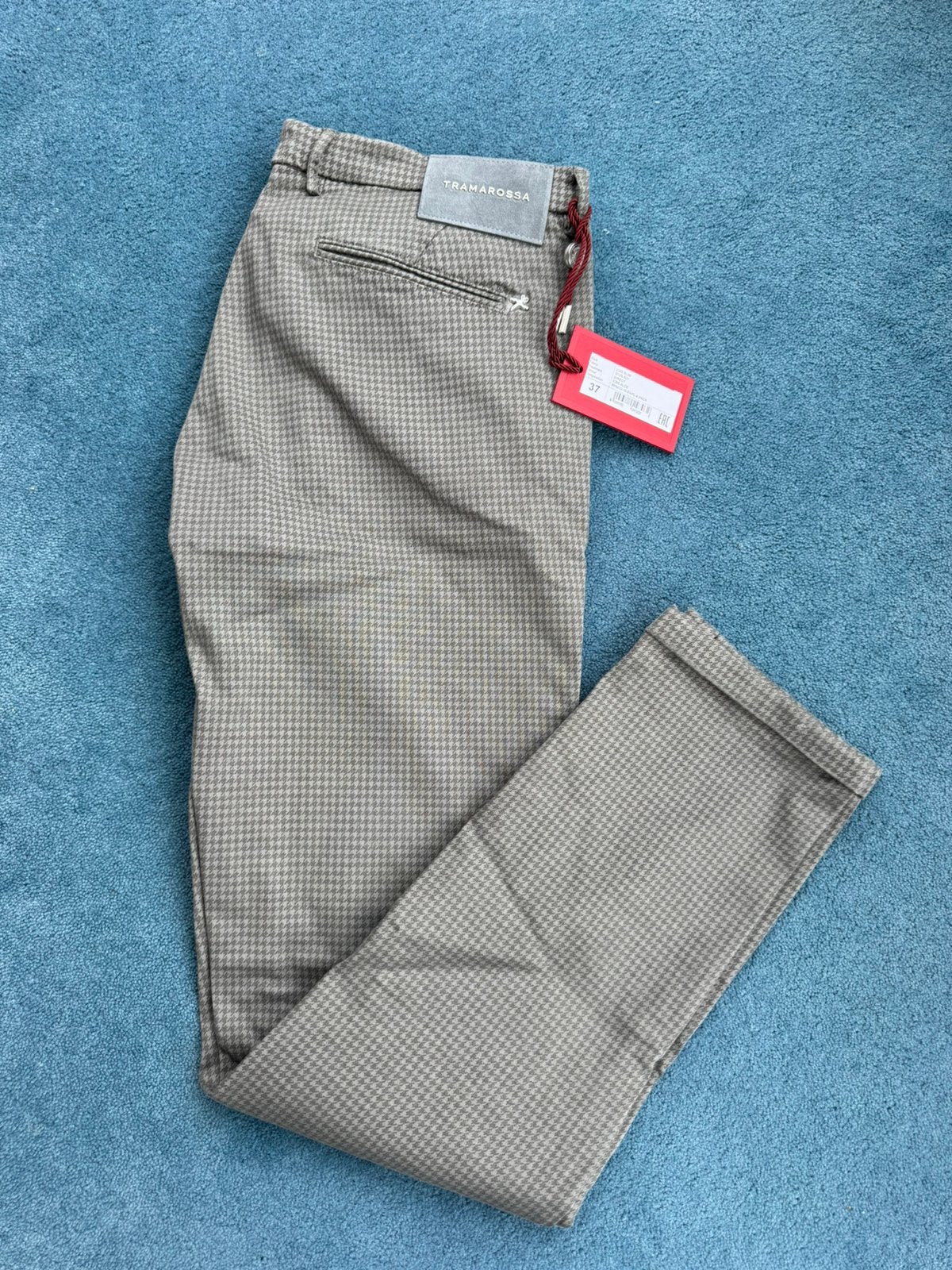 NIEUW Tramarossa Chino Houndstooth W37/L34 `groen/grijs, Verzenden, Zo goed als nieuw, Groen
