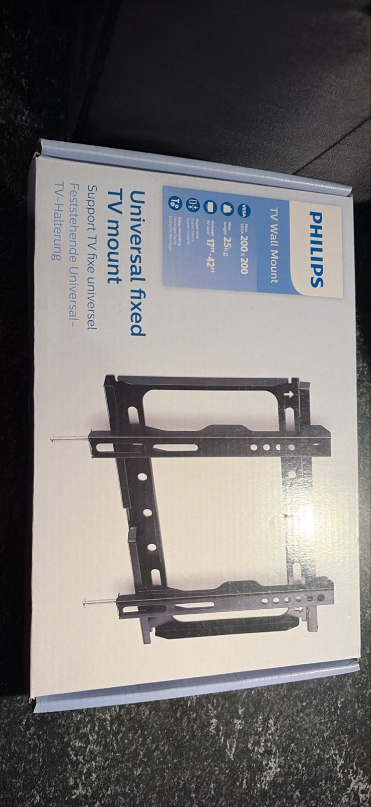Philips Universele Vaste TV Muurbeugel 17-42 inch, Ophalen of Verzenden, Nieuw