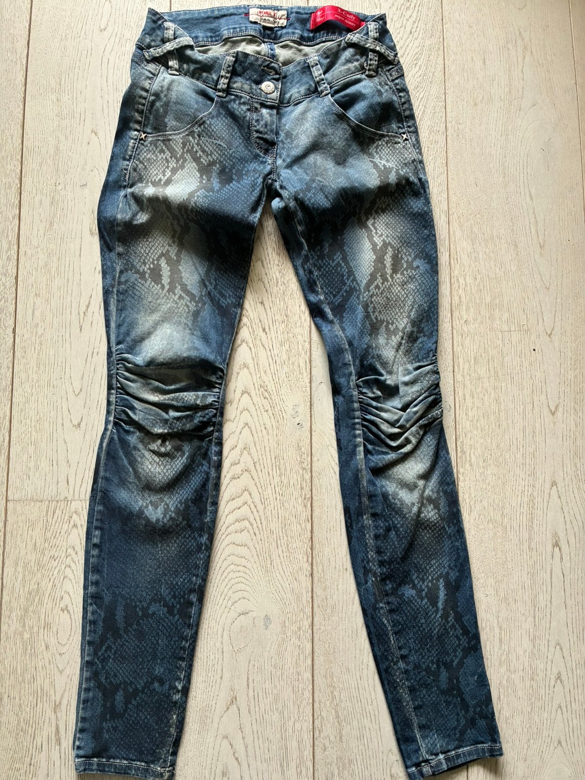 Met Curly X Jeans, Ophalen of Verzenden, Gedragen, Blauw, W27 (confectie 34) of kleiner
