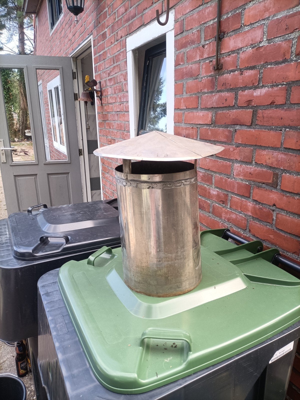Roestvrijstalen schoorsteenkap 200mm, Doe-het-zelf en Verbouw, Ophalen of Verzenden, Gebruikt, Afzuiger