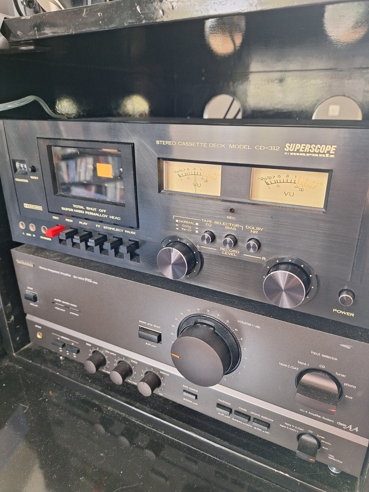Marantz Superscope CD-312 Cassettedeck - VU meter defect, Audio, Tv en Foto, Cassettedecks, Ophalen of Verzenden, Enkel, Marantz