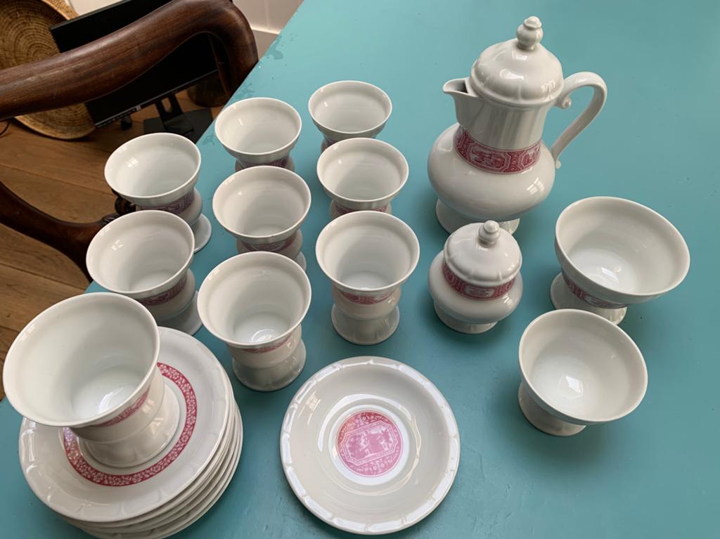 Rudesheimer asbach uralt servies vintage 60- jaren, Overige typen, Ophalen of Verzenden, Zo goed als nieuw, Overige stijlen