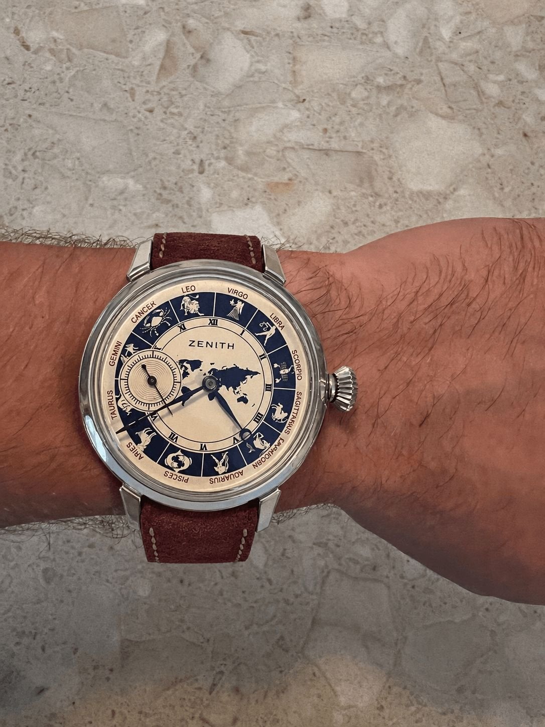 Vintage Zenith Zodiac GRAND PRIX PARIS 1900 Antique Swiss Be, Ophalen of Verzenden, -, -, -