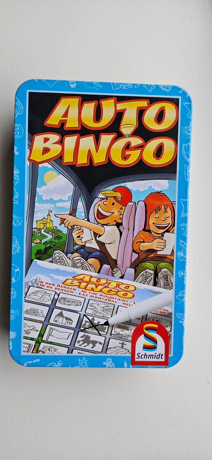 Auto Bingo - leuk spel voor onderweg !, Schmidt Spiele, Ophalen of Verzenden, Zo goed als nieuw, Drie of vier spelers