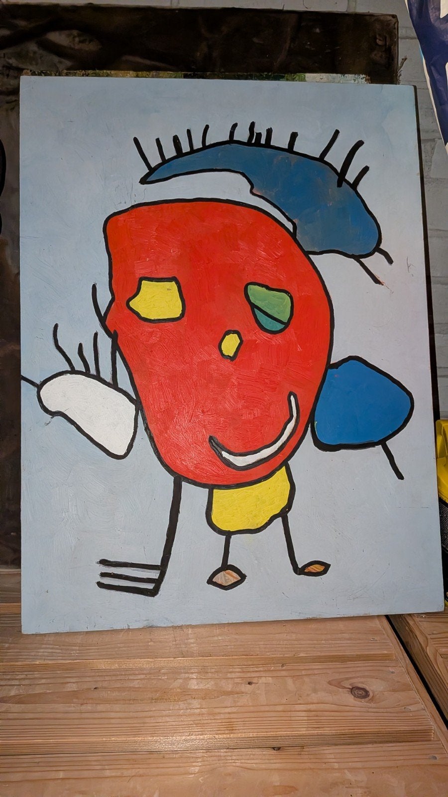 Abstract werk, mooi kleurrijk en vrolijk met titel, Ophalen of Verzenden