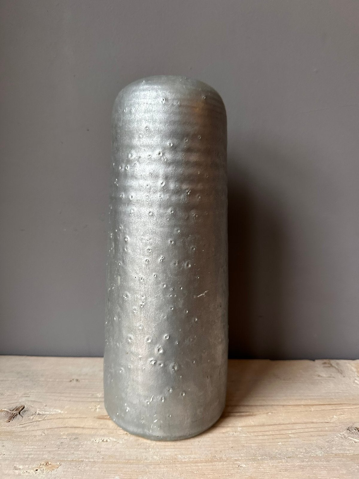 vintage Gubbels Helden Vaas – Metallic Zilver (Jaren 70/80), Ophalen of Verzenden