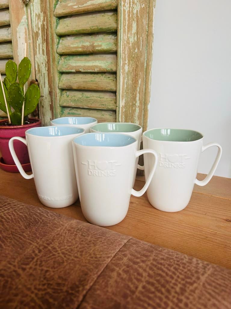 Rivièra Maison theemokken - 5 stuks, Ophalen, Gebruikt, Keramiek, Overige stijlen