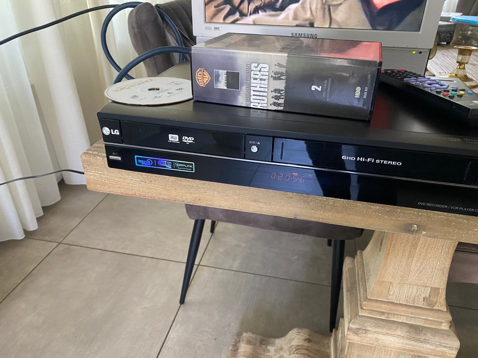 LG  RCT689T VHS met DVD met usb optical digitaal HDMI, Ophalen of Verzenden, Zo goed als nieuw