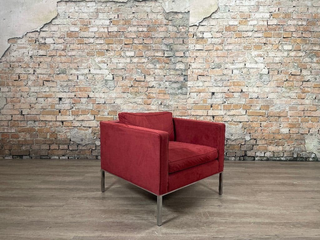 Artifort F905 – Rood Stof | Geoffrey Harcourt, Ophalen, Design, 75 tot 100 cm, Zo goed als nieuw