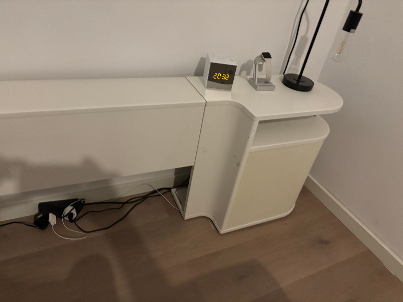 Auping achterwand met geïntegreerd nachtkastje, Ophalen, Gebruikt, 65 cm of meer, Minder dan 55 cm