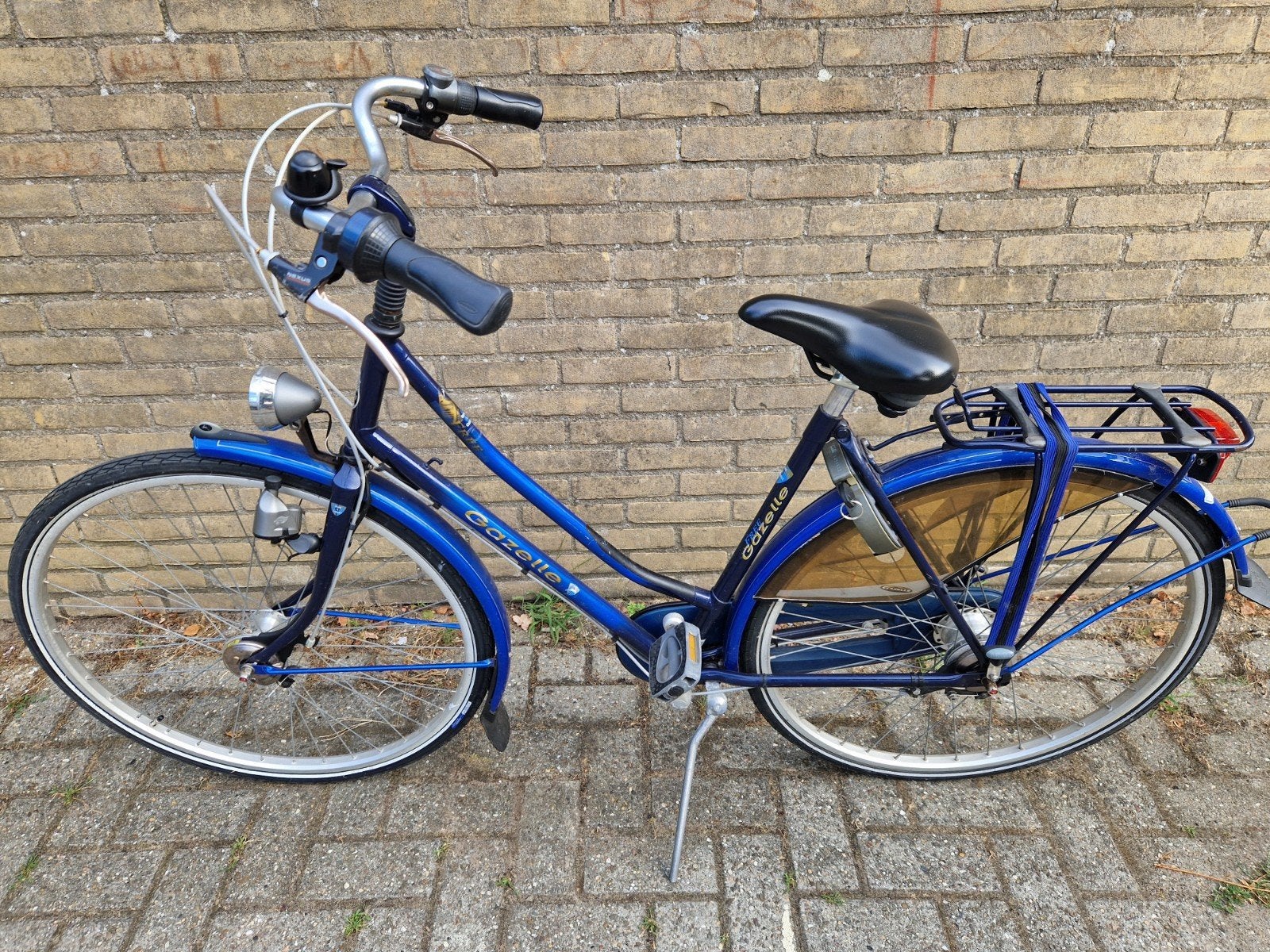 Gazelle damesfiets blauw 28" 7 versnelling, Fietsen en Brommers, Fietsen | Dames | Damesfietsen, Ophalen, Gebruikt, Velgrem, Versnellingen