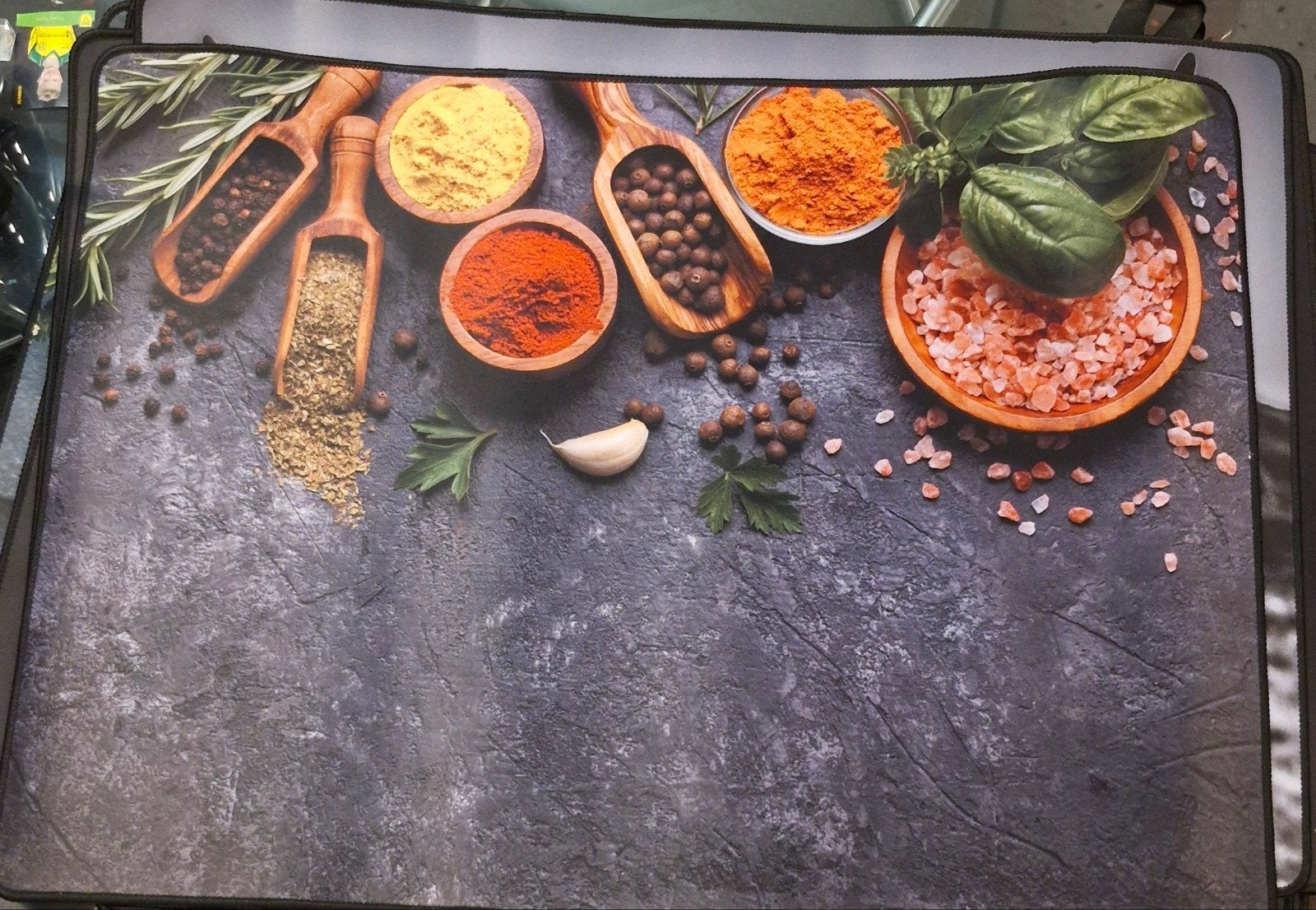 Inductie beschermmat met kruidenprint - Antislip, Overige typen, Nieuw, Ophalen of Verzenden, Meerkleurig