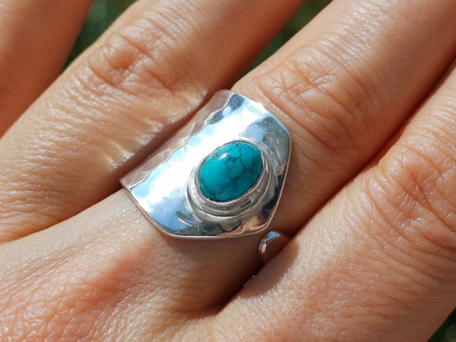 Vanoli 925 zilveren ring met turquoise maat 18,5 verstelbaar, 18 tot 19, Vanoli, Blauw, Amsterdam