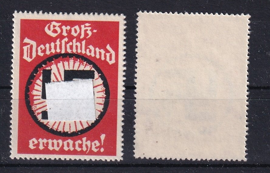 B38) 1943 WO2 Propaganda vignet Deutschland erwache, Ophalen of Verzenden, Duitse Keizerrijk, Postfris