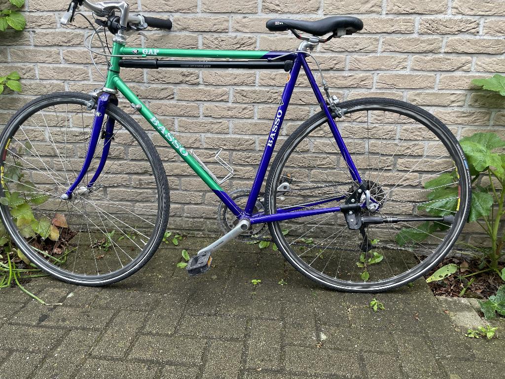 Groen/blauwe  Basso Cap Racefiets, Staal, Velgrem, Zo goed als nieuw, Dames