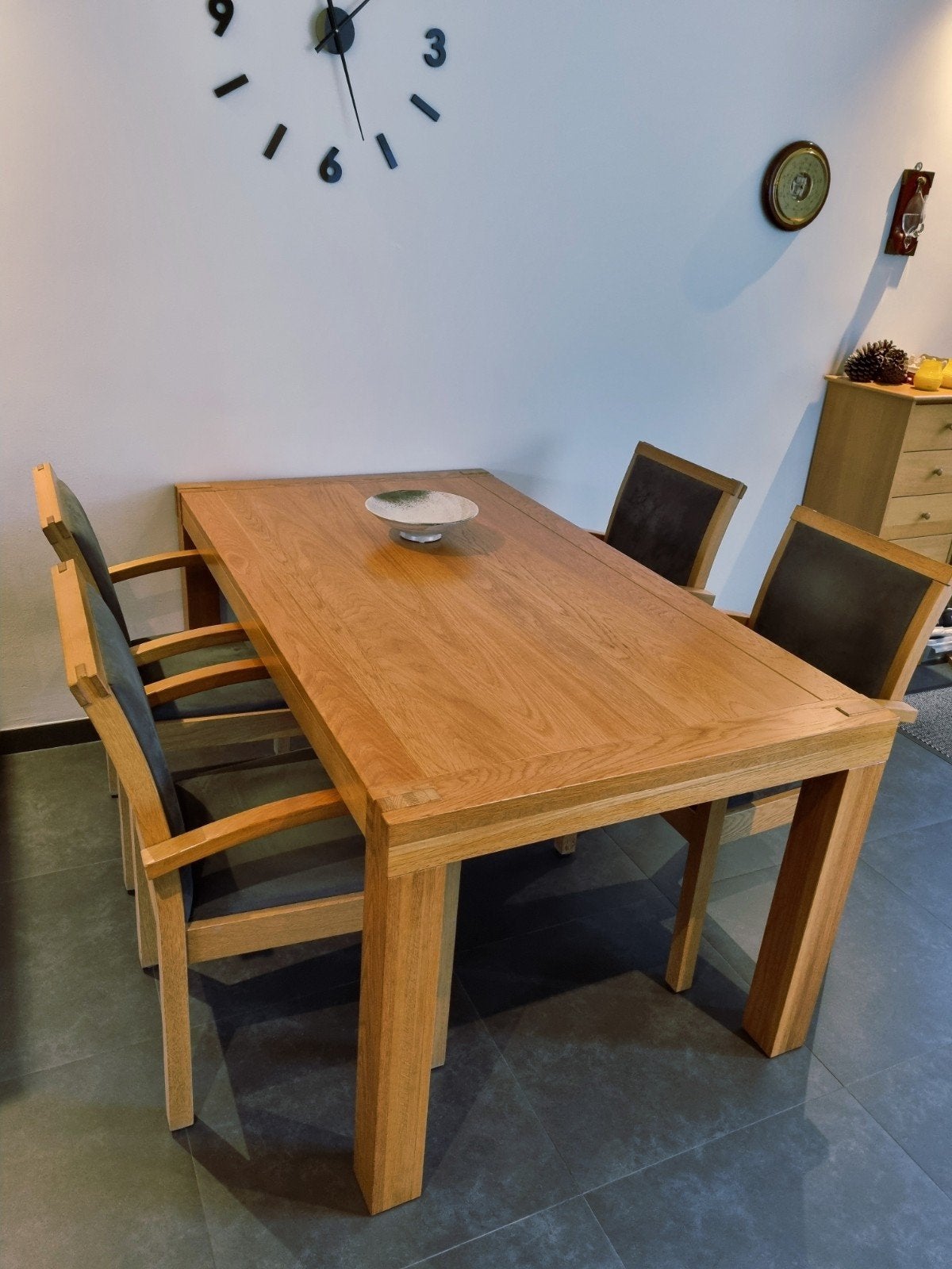 Massief eiken eettafel, Huis en Inrichting, Ophalen