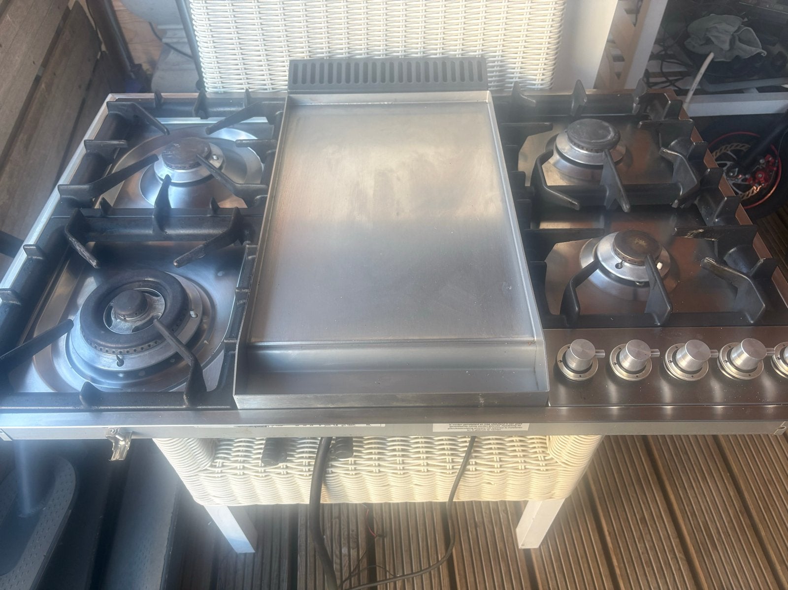 Boretti Inbouw Gasfornuis met Grillfunctie - Zeer Netjes, Minder dan 85 cm, Grill, Ophalen of Verzenden, Zo goed als nieuw
