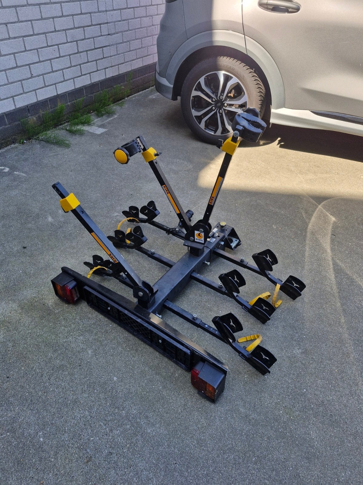 Stevige trekhaak fietsendrager voor 3 fietsen, Auto diversen, Fietsendragers, Ophalen, 3 fietsen of meer, Gebruikt, Trekhaakdrager