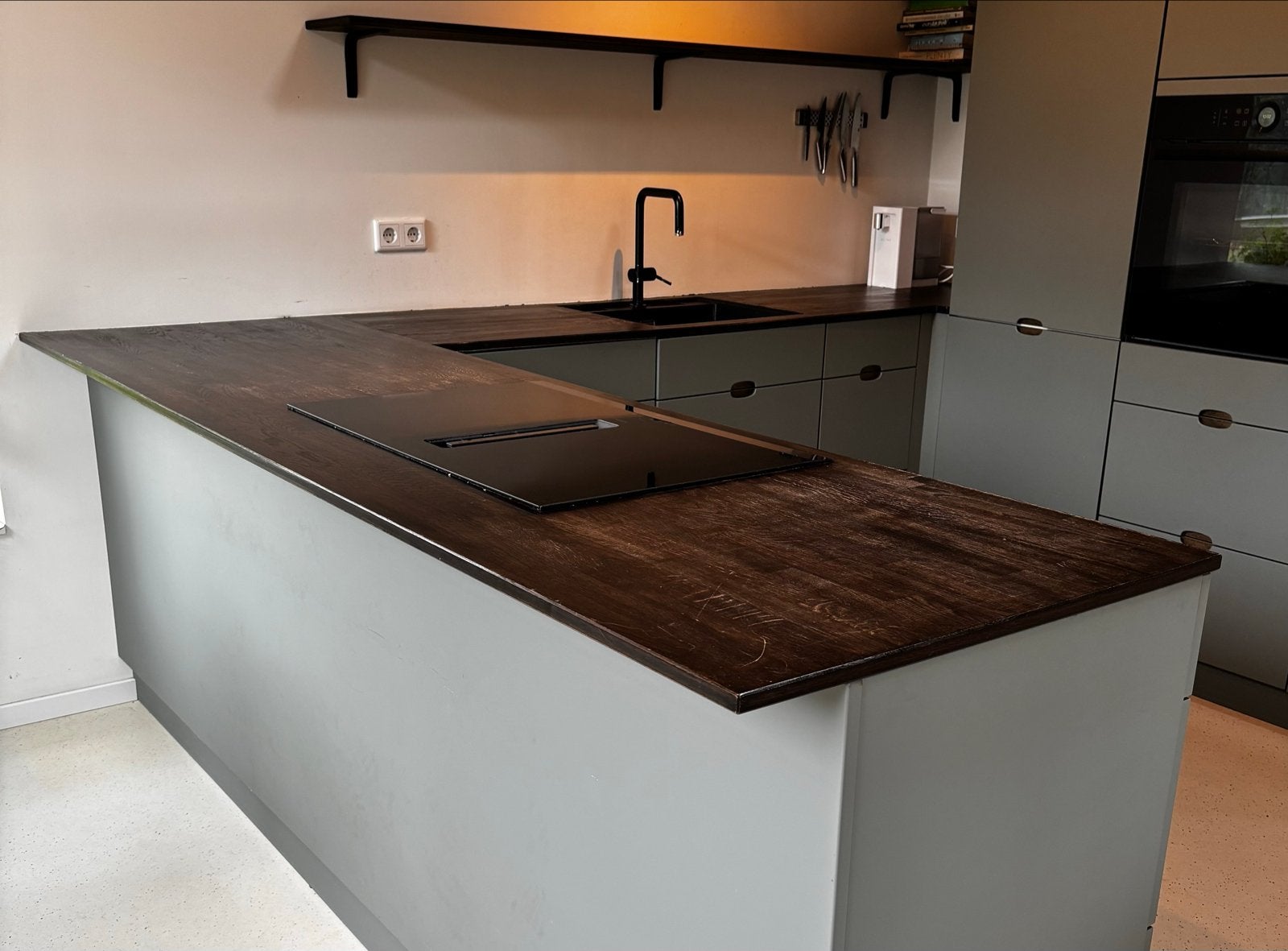 Kvik houten aanrechtblad - keukenblad + spoelbak + kraan, Huis en Inrichting, Ophalen, Hout, Overige typen, Gebruikt