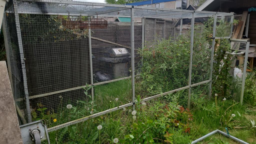 Aluminium volière, Dieren en Toebehoren, Ophalen, Gebruikt, Aluminium, Volière